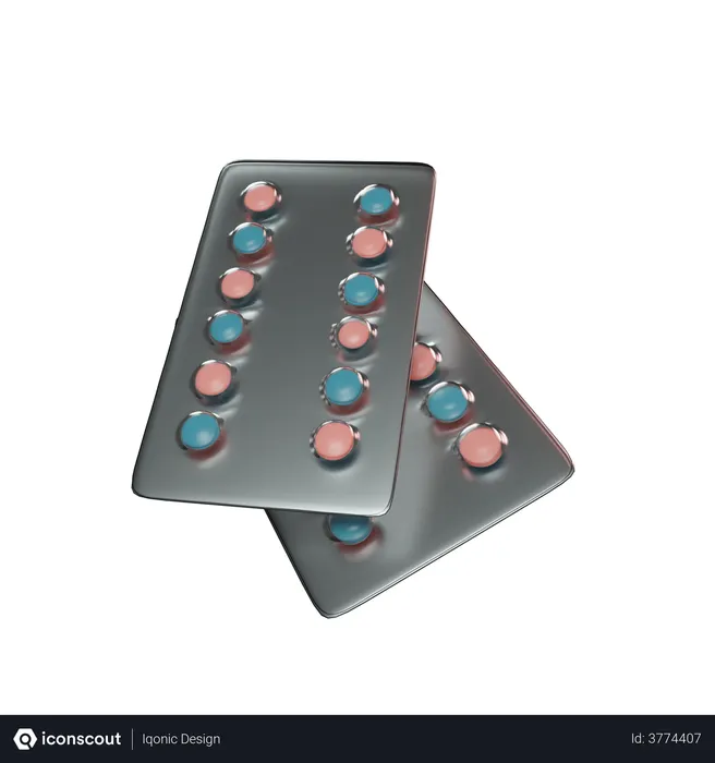Free Tablet Strip  3D Illustration
