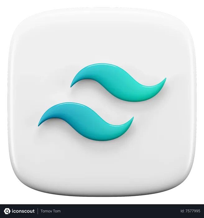 Free Tailwind Logo 3D Icon