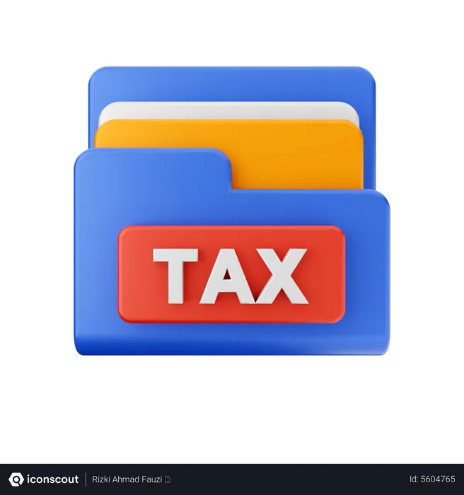 Free Tax Folder  3D Icon