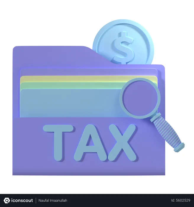 Free Tax Folder  3D Icon