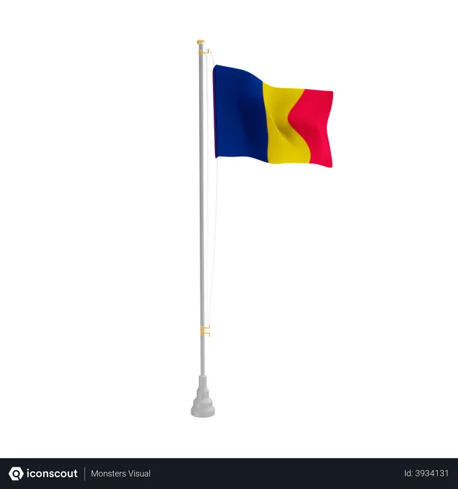 Free Tchad Flag 3D Flag