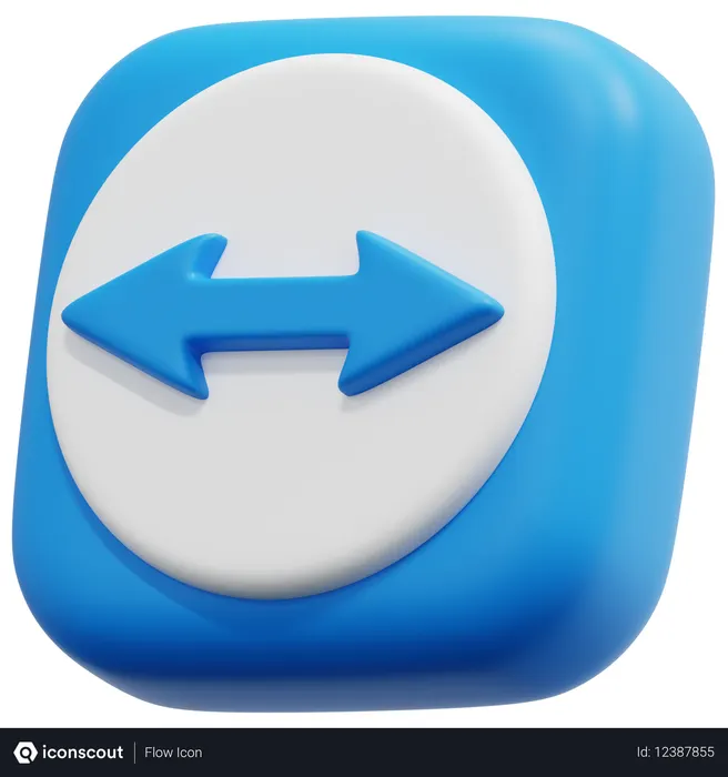Free Team Viewer Logo 3D Icon