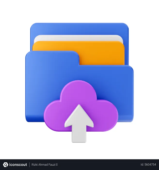 Free Télécharger le dossier cloud  3D Icon
