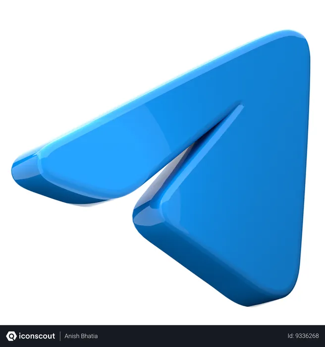 Free Telegram Logo 3D Icon