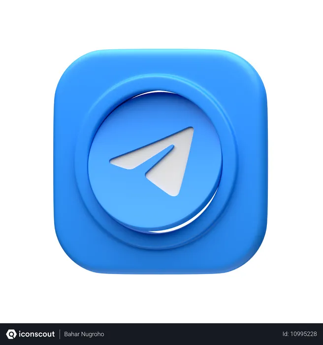 Free Telegram Logo 3D Icon