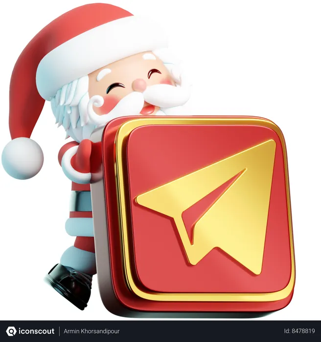 Free Telegram Logo 3D Icon