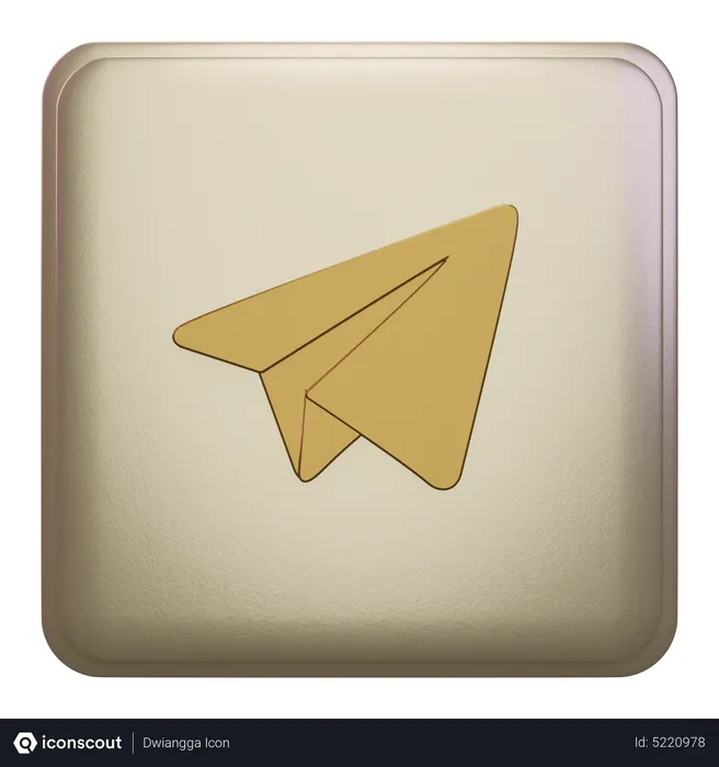 Free Telegram Logo 3D Icon
