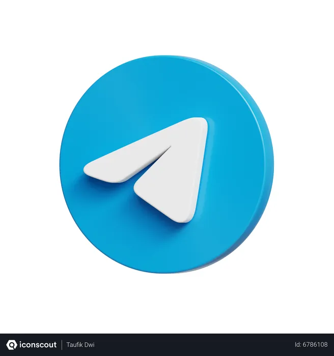 Free Telegram Logo 3D Icon