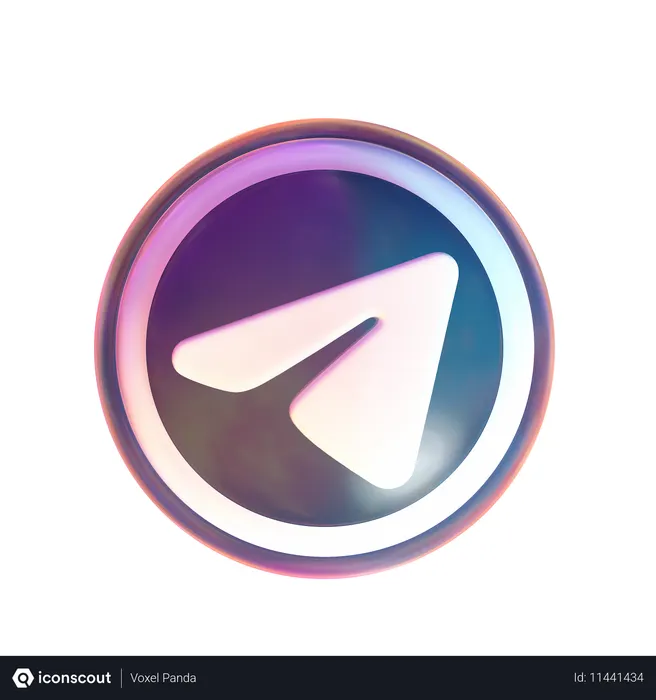 Free Telegram Logo 3D Icon