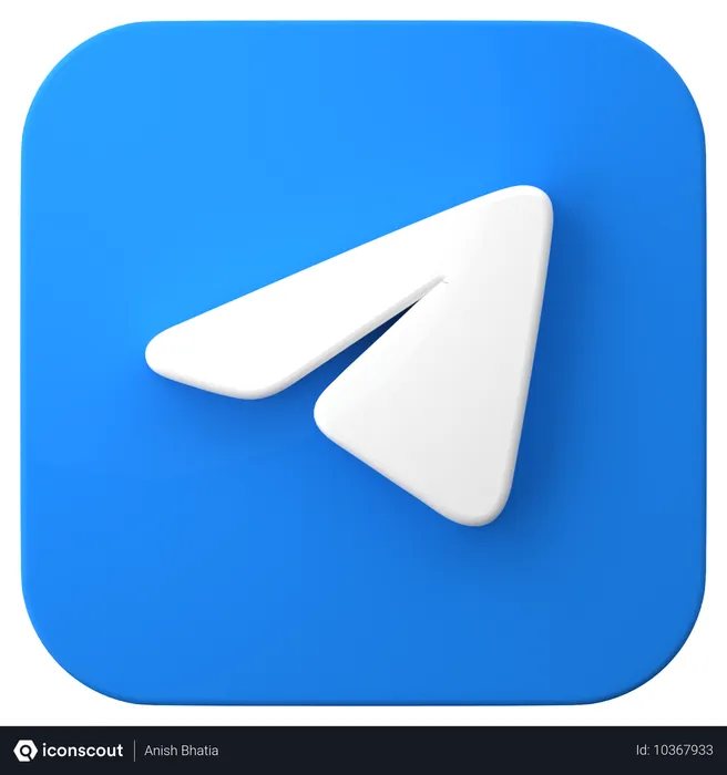 Free Telegram Logo 3D Icon