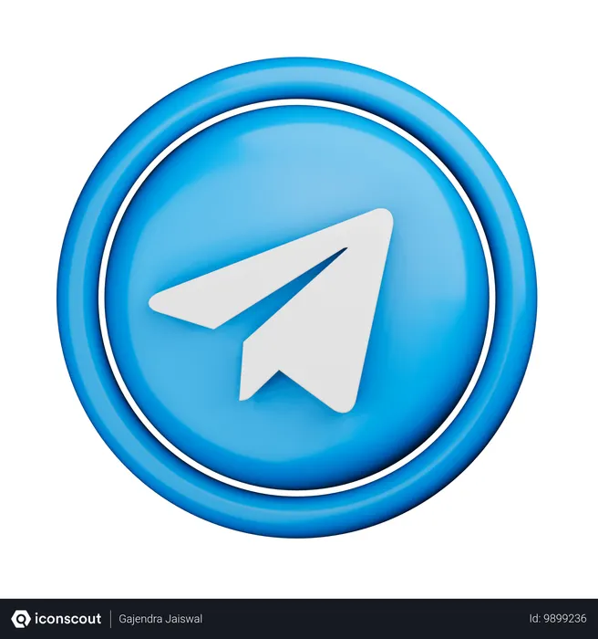Free Telegram Logo Logo 3D Icon