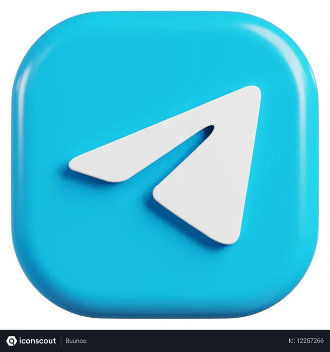 Free Telegram Logo Logo 3D Icon
