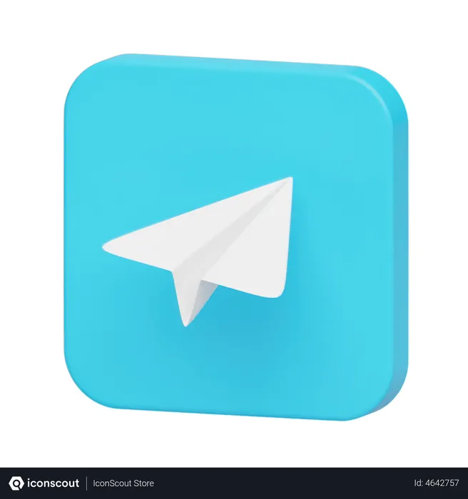 Free Telegram Logo Logo 3D Illustration