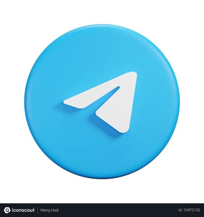 Free Telegramm Logo 3D Icon