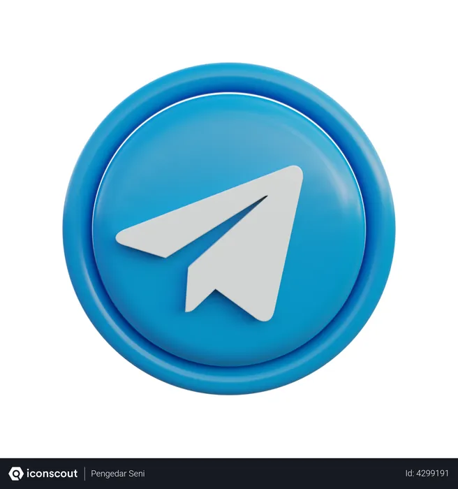 Free Telegramm Logo 3D Icon