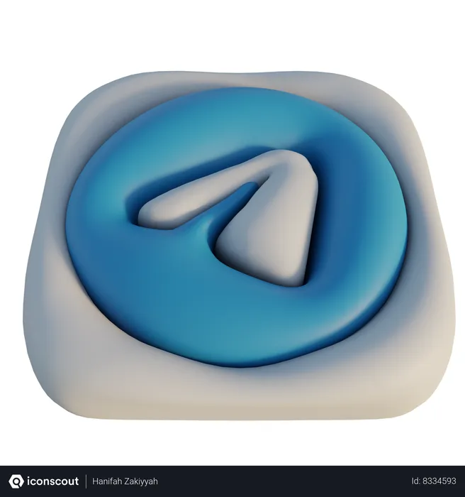 Free Télégramme Logo 3D Icon