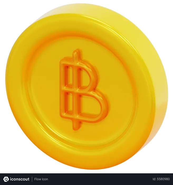 Free Thai Baht  3D Icon