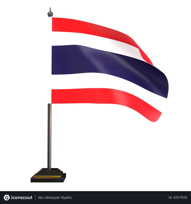 Free Thailand Flag Flag 3D Illustration