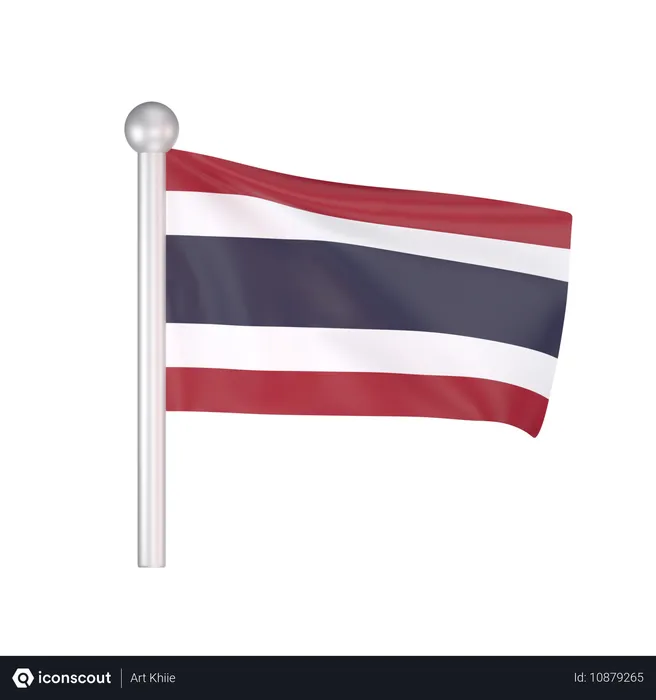 Free Thailand Flagge  3D Icon