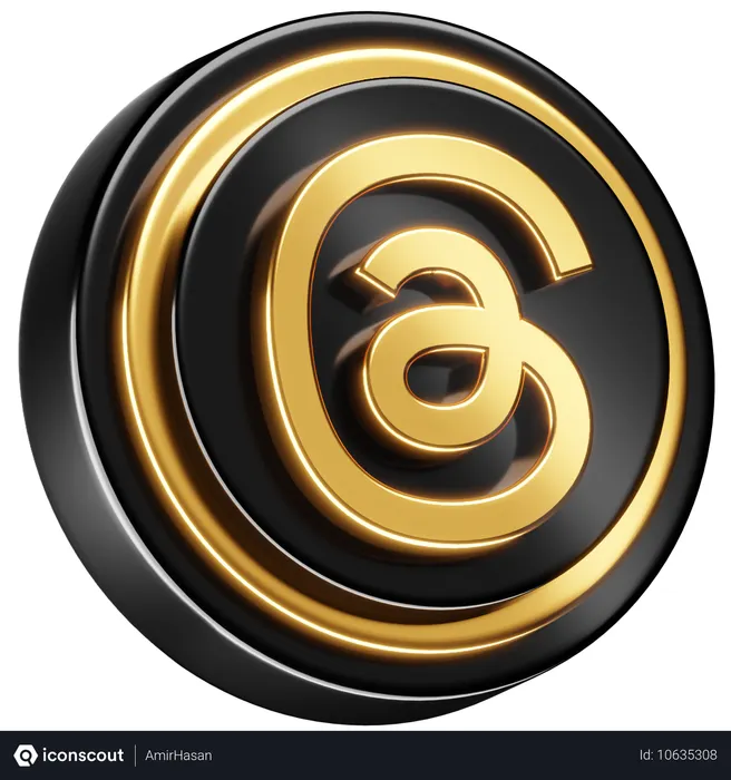 Free Threads Logo 3D Icon