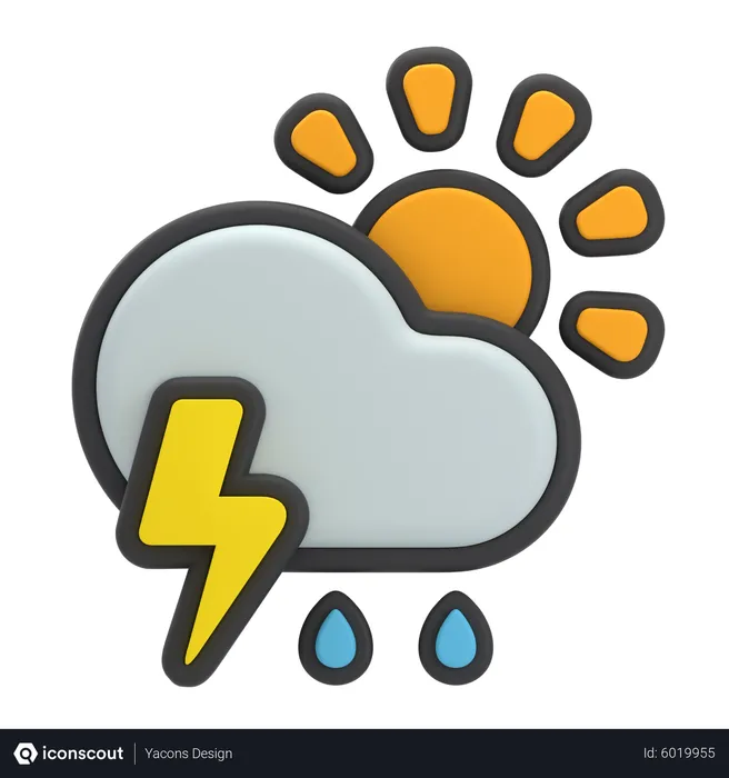 Free Thunder Storm Day  3D Icon
