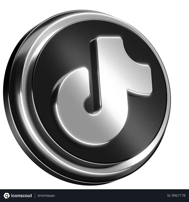 Free TikTok Logo 3D Icon