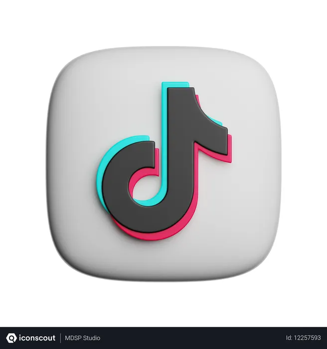 Free Tiktok Logo 3D Icon
