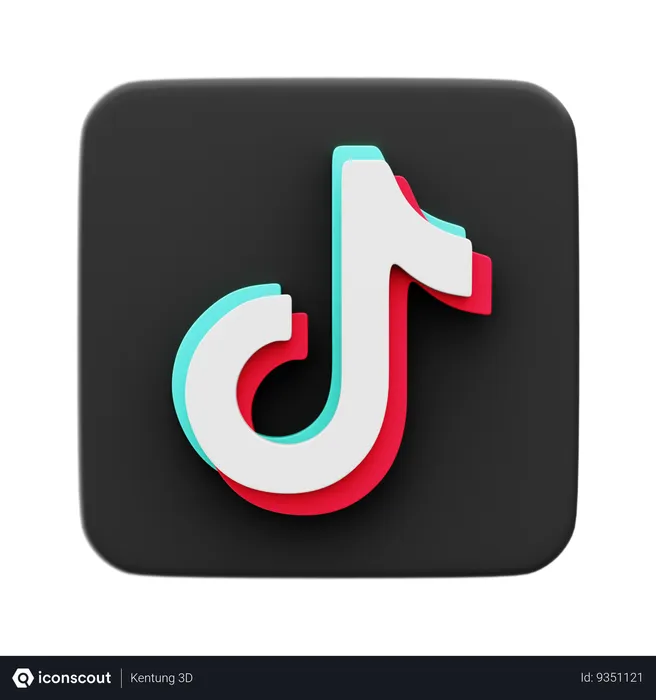 Free Tiktok Logo 3D Icon