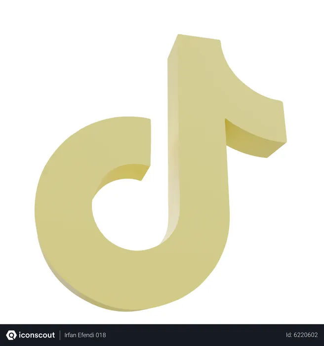 Free Tiktok Logo 3D Icon