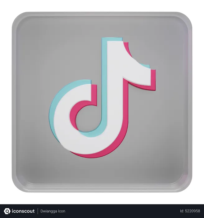 Free Tiktok Logo 3D Icon