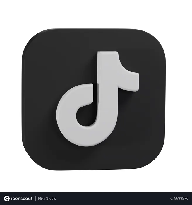 Free Tiktok logo Logo 3D Icon