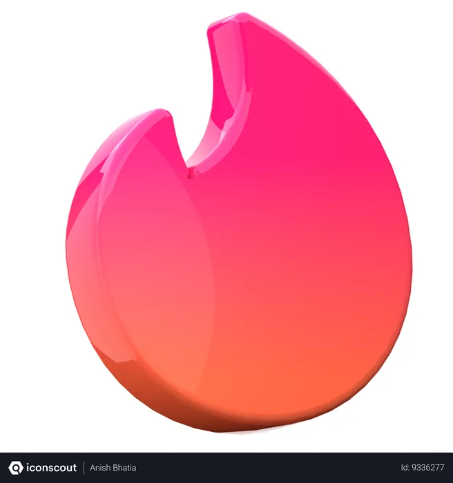 Free Tinder Logo 3D Icon