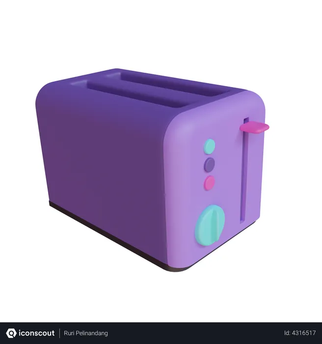 Free Toaster  3D Illustration