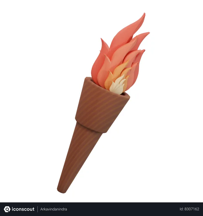 Free Torch  3D Icon