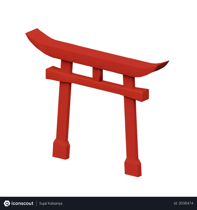 Free Torii Gate  3D Illustration