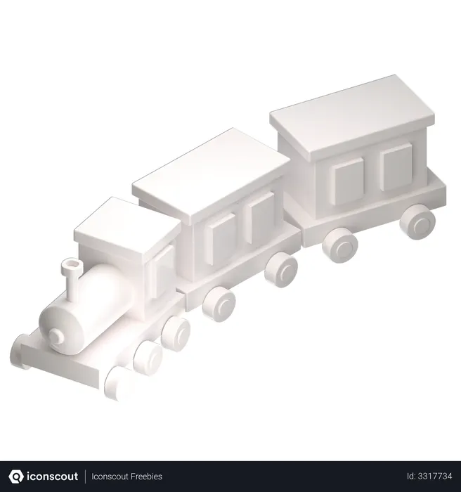 Free Train  3D Illustration