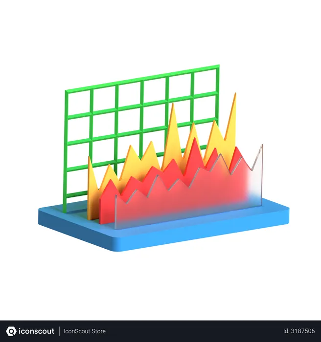 Free Trend-Diagramm  3D Icon
