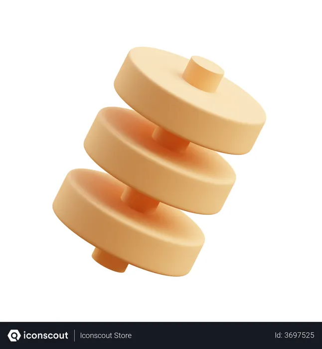 Free Tri Cylinders On Stick  3D Illustration