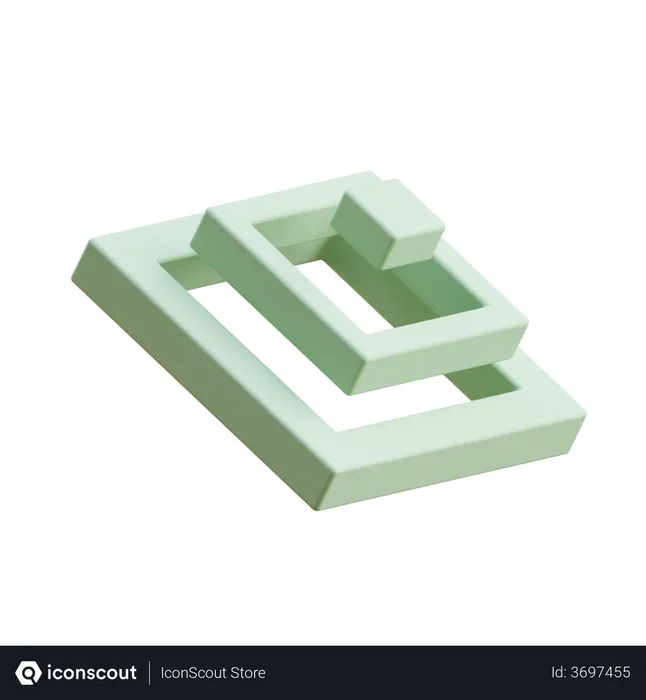 Free Tri Open Cuboids  3D Icon