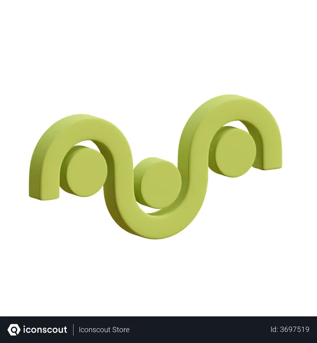 Free Tri twirl and cylinder  3D Illustration