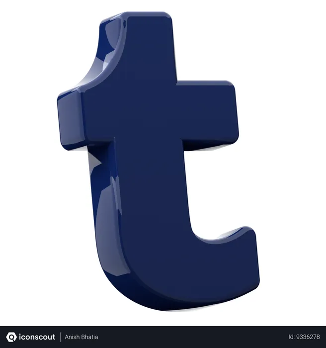 Free Tumblr Logo 3D Icon