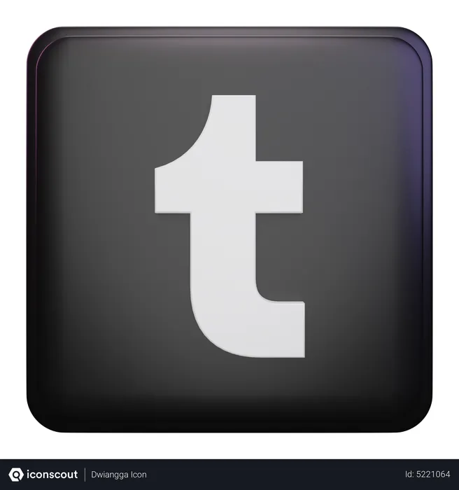 Free Tumblr Logo 3D Icon
