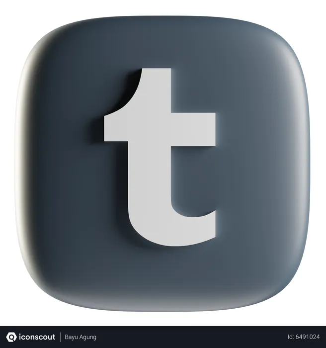 Free Tumblr Logo 3D Icon