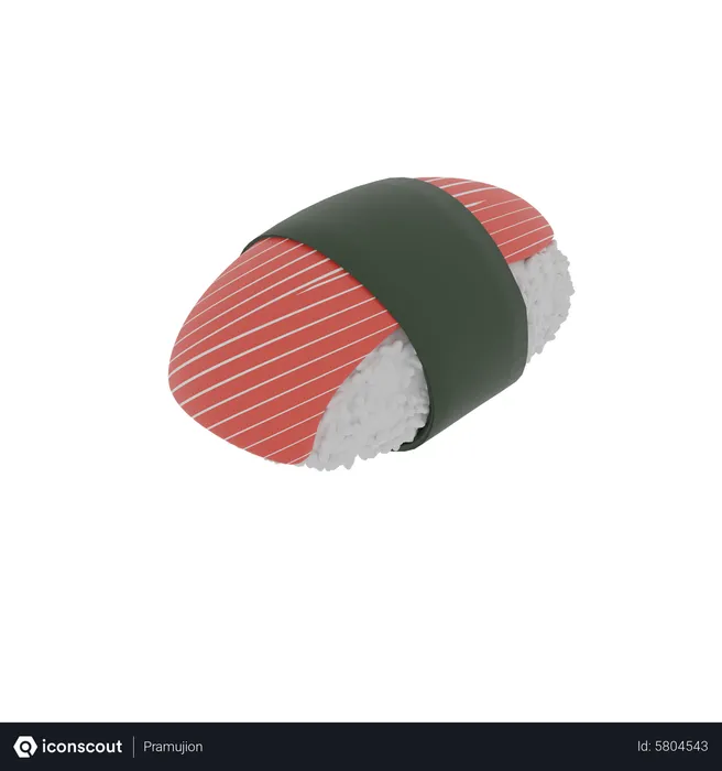 Free Tuna Nigiri Sushi  3D Icon