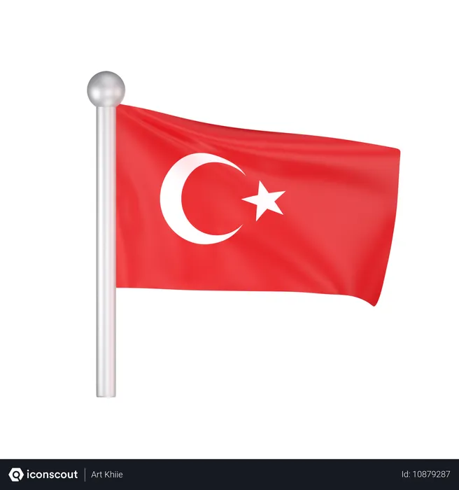 Free Turkey Flag  3D Icon