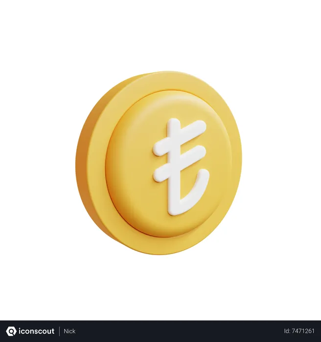 Free Turkish Lira  3D Icon