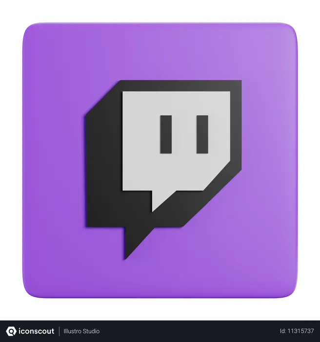 Free Twitch  3D Icon