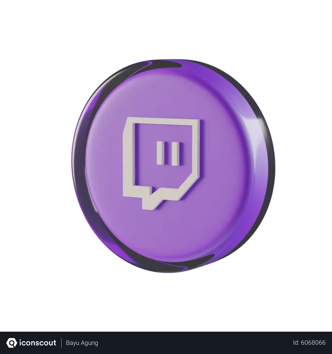 Free Twitch Logo 3D Icon