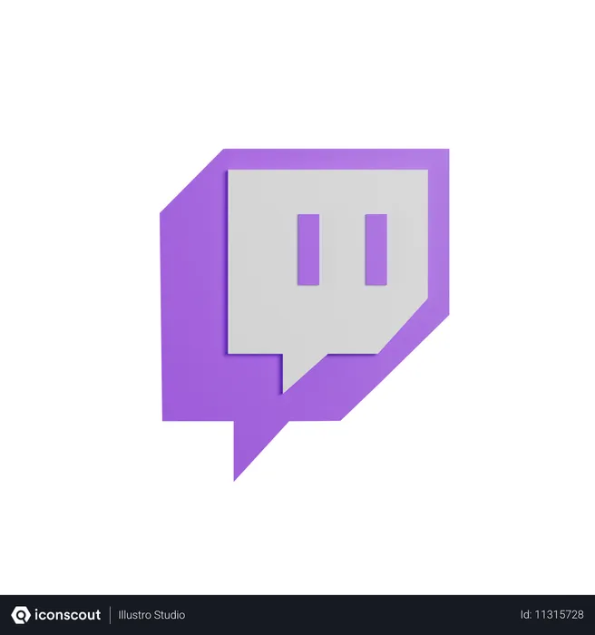 Free Twitch  3D Icon