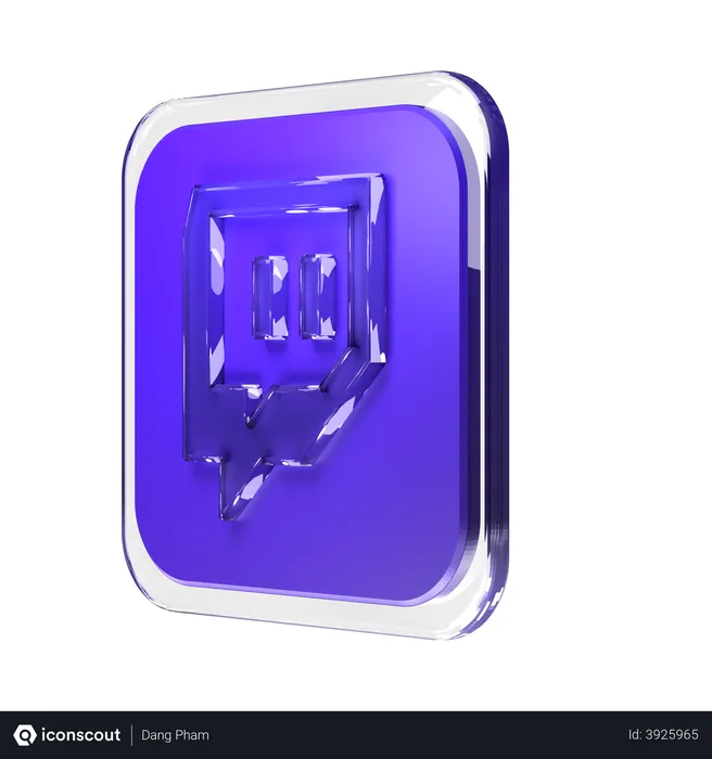 Free Twitch Logo 3D Logo